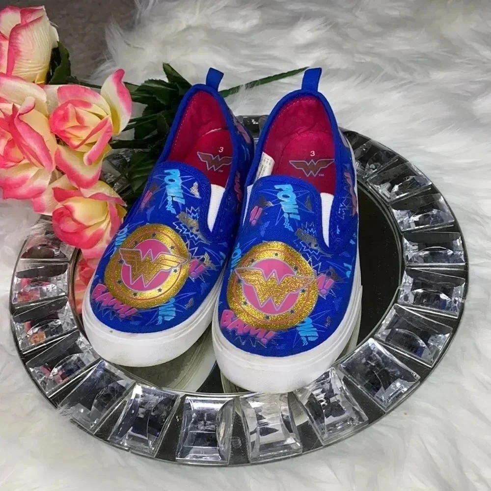 Wonder Woman Canvas Tennis Slip On Sneaker…